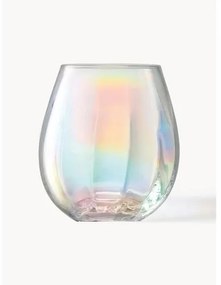 Bicchiere in vetro soffiato con riflessi madreperlacei Pearl 4 pz