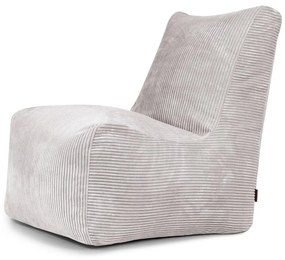 Puof a sacco grigio chiaro con rivestimento in velluto a coste Seat Lounge – SLOWDOWN