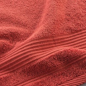 Asciugamano in spugna di cotone color mattone 50x90 cm Tendresse - douceur d'intérieur