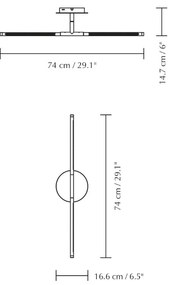 Lampada da parete LED argentata in metallo con intensità regolabile Omni Wall – UMAGE