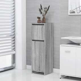 Armadietto Bagno Grigio Sonoma 30x30x95 Cm İn Legno Multistrato /