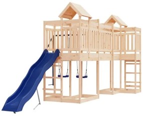 Set da Gioco da Esterno in Legno Massello di Pino