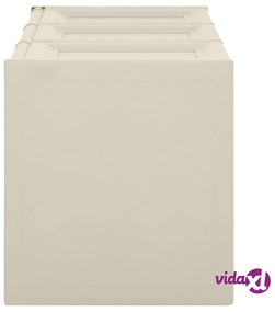 vidaXL Baule per Cuscini Crema 125x40x42 cm 130 L