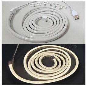 LED Striscia flessibile NEON LED/5V USB 1,8 m bianca