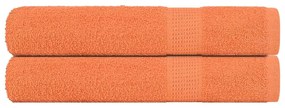 Asciugamani 2 Pz Arancioni 100x200 Cm 360 G/m² 100% Cotone /