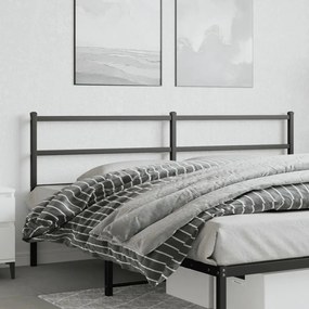 Testiera İn Metallo Nero 193 Cm /