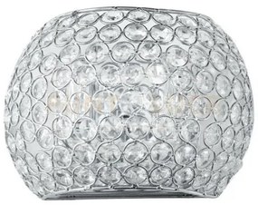 Applique a parete planet cromo 2 luci attacco g9 20x11x15cm in meta...