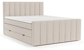 Letto boxspring beige con contenitore 180x200 cm Ruby - Maison de Rêve