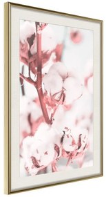 Poster  Cotton Flowers  Cornice Quadri Cornice d'oro con passe-partout, Larghezza x Altezza Home decor 20x30