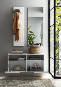 Mobile da ingresso Poly linea Dama in finitura Bianco Lucido