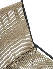 Sedie da pranzo in set beige in metallo impilabili 2 pz Emily – Marckeric