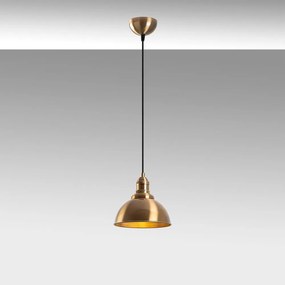 Lampada a sospensione color bronzo con paralume in metallo ø 21 cm Varzan - Opviq lights