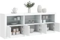 Credenza con Luci LED Bianca 181,5x37x67 cmcod mxl 133976