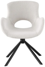 Set di sedie da pranzo bianca in imbottito con braccioli 2 pz Amorim – House Nordic