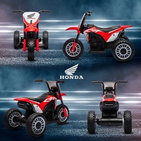 Moto Elettrica per Bambini 3 Ruote 6V con Licenza Honda CRF450RL Rosso...