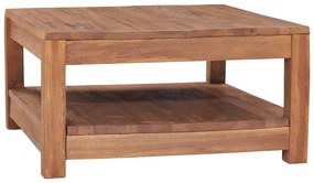 Tavolino Da Soggiorno 68x67x35 Cm İn Legno Massello Di Teak /