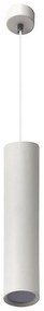 Lampadario a sospensione con filo KARADON 1xGU10/30W/230V 17 cm bianco
