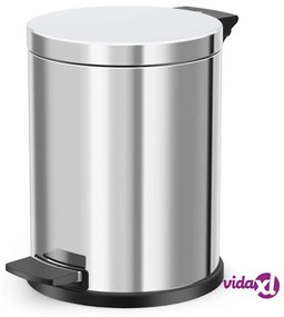 Hailo Pattumiera a Pedale Solid M 12L Acciaio Inossidabile