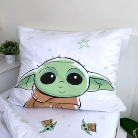 Biancheria da letto per bambini in cotone per letto singolo 140x200 cm Star Wars Baby Yoda - Jerry Fabrics