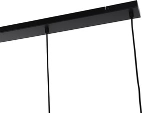 Lampada a sospensione smart nera con vetro fumé 4 luci incl. 4 Wifi ST64 - Laura