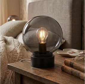 Lampada da tavolo LED JIMMY 1xE27/60W/230V antracite/nero fumé