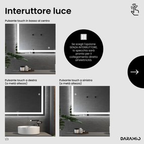 Specchio con luce LED F2