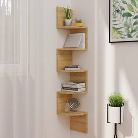 Scaffale Angolare A Muro Rovere Sonoma 19x19x123 Cm Multistrato /