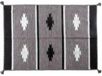 Tappeto moderno Chicago, stile kilim, 100% cotone, grigio, 200x140cm