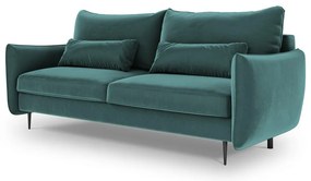 Divano letto verde petrolio con contenitore Vermont - Cosmopolitan Design