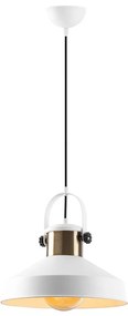 Lampada a sospensione su cavo DODO 1xE27/40W/230V bianco/bronzo