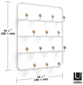 Appendiabiti in metallo bianco naturale 36 cm Estique - Umbra