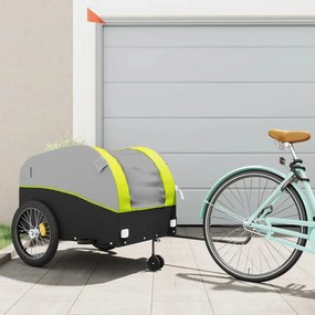 Rimorchio Da Bici Nero E Verde 45 Kg İn Ferro /