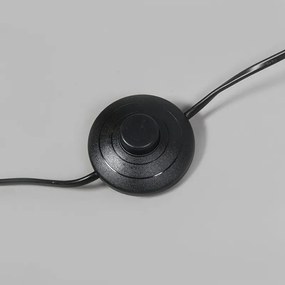 Lampada da terra moderna nera con LED regolabile - Trax