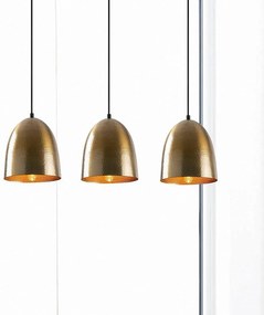 Opviq Lampada a sospensione Tattoo 6172, oro antico, in metallo, a 3 luci