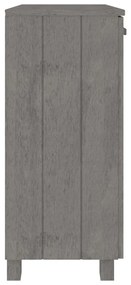 Credenza hamar grigio chiaro 85x35x80 cm legno massello di pino