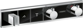 Set Esterno miscelatore doccia 2 Utenze senza parte incasso Nero Cromato Hansgrohe Rainselect 15355600 Hansgrohe