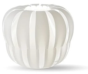 Lampada Da Tavolo Moderna 1 Luce Queen In Polilux Bianco D19 Made In Italy