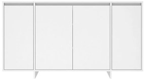 Credenza bianca 135x41x75 cm in truciolato