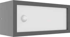Applique con Sensore Movimento E27 IP65 FLUTE per esterno - Grigia