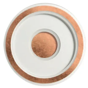 Plafoniera Contemporanea Loop Metallo Foglia Rame Led 60W