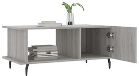 Tavolino da salotto grigio sonoma 90x50x40 cm legno multistrato