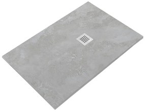 Piatto doccia SANYCCES in resina STRATO Lithos Grey grigio L 70 x L 100 cm