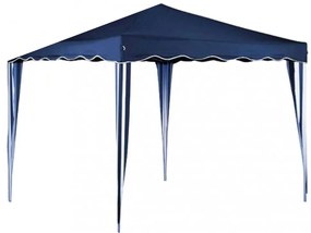 Gazebo pieghevole in metallo 3x3 blu con sacca