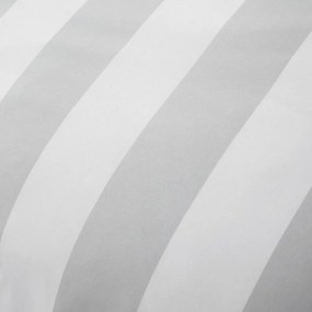 Biancheria da letto matrimoniale bianco-grigia 200x200 cm Cove Stripe - Catherine Lansfield