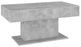 Tavolino da salotto grigio cemento 96x50x45 cm in truciolato