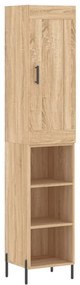 Credenza Rovere Sonoma 34,5x34x180 cm in Legno Multistrato