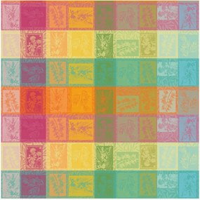 Tovaglia rotonda in cotone jacquard Arc En Ciel