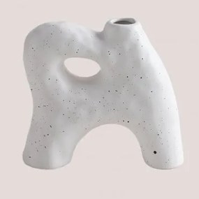 Vaso in ceramica Laska Bianco Antico - Sklum