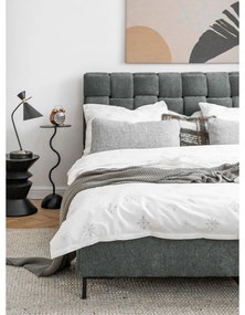 Letto matrimoniale imbottito verde polveroso con rete inclusa 140x200 cm Eve – Miuform