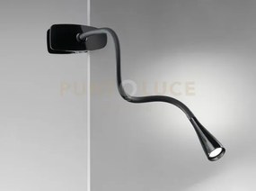 Clip snake lampada led da tavolo in plastica colore nero 3w 260lm 3...